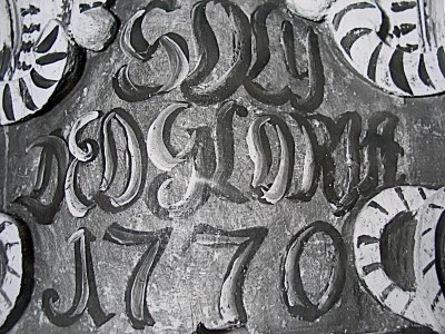 1770 - Inschrift an der Kirchenorgel. <i>Bild 61007 Denner</i><br><a href=/email-download/?bld=61007><strong>DirektDownload</strong></a>