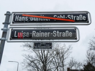 Hans Günther Sohl Straße Umbenennung in Luise Rainer Straße Hans Günther Sohl, Wehrwirtschaftsführer
