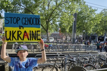 Demonstration und Veranstaltung gegen den russischen Krieg gegen die Ukraine <i>Bild  65642 Hans-Dieter Hey</i><br><a href=/confor2/?bld=65642&pst=65553&aid=14>Anfrage <strong>Download</strong></a>