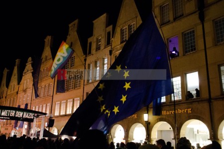 Protest gegen den AfD-Neujahrsempfang im Münsteraner Rathaus <i>Bild 72168 Jan Große Nobis</i><br><a href=/email-download/?bld=72168><strong>DirektDownload</strong></a>