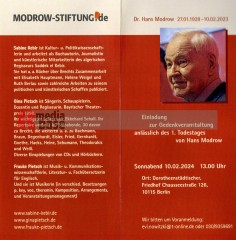 10. Februar: Gedenkdatum für Bertolt Brecht und Hans Modrow | Rudi Denner/R-mediabase / R-mediabase | <a href=/confor2/?bld=80508&t=d&pst=80472&aid=86&dc=2346&i1=Rudi%20Denner/R-mediabase%20/%20R-mediabase><strong>Download Bild 80508...</strong></a> |
