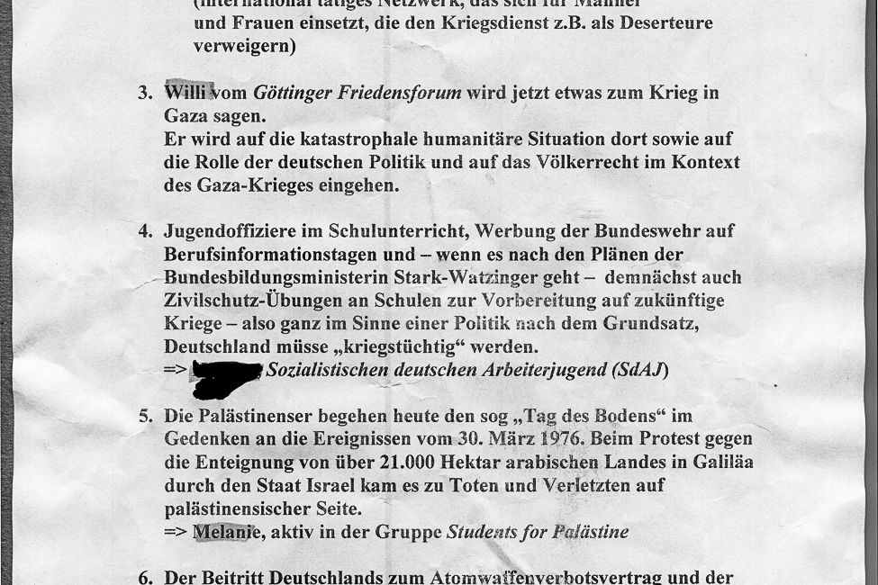 Ostermarsch 2024 - Kundgebung am 30. März 2024 in Göttingen <i>Bild KPWittemann/R-mediabase</i> <br><a href=/confor2/?bld=81286&pst=81271&aid=187&dc=1950&i1=KPWittemann/R-mediabase>Anfrage Download Bild 81286</a>  <a href=/wp-admin/post.php?post=81286&action=edit> / Edit</a><br><a href=/?p=81271>Zum Beitrag 81271</a>
