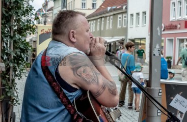 Während des Rudolstadt Festivals im Juli 2018: Mike Booster | Jens Schulze / R-mediabase | <a href=/confor2/?bld=86570&t=r&pst=86541&aid=146&dc=1054&i1=Jens%20Schulze%20/%20R-mediabase>Anfrage Bildnr: 86570</a> |