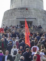 80. Jahrestag der Befreiung – Gedenken am sowjetischen Ehrenmal im Treptower Park | Rudi Denner/R-mediabase / R-mediabase | <a href=/confor2/?bld=94375&t=d&pst=94374&aid=86&dc=1342&i1=Rudi%20Denner/R-mediabase%20/%20R-mediabase><strong>Download Bild 94375...</strong></a>  |