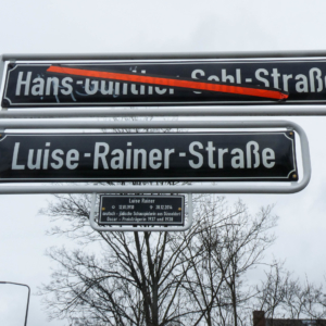Hans Günther Sohl Straße Umbenennung in Luise Rainer Straße Hans Günther Sohl, Wehrwirtschaftsführer
