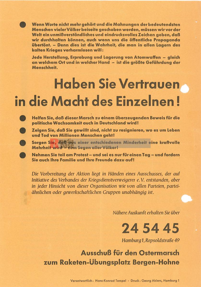 Ostermarsch historisch